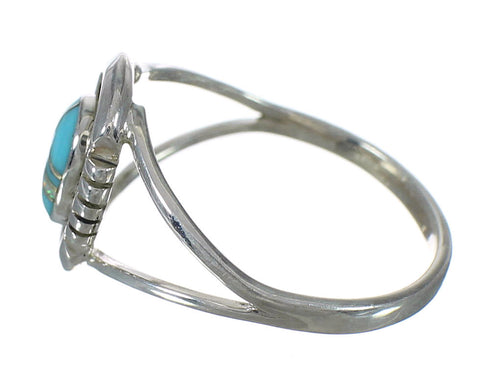 Genuine Sterling Silver Opal And Turquoise Southwestern Ring Size 5-1/4 WX70485
